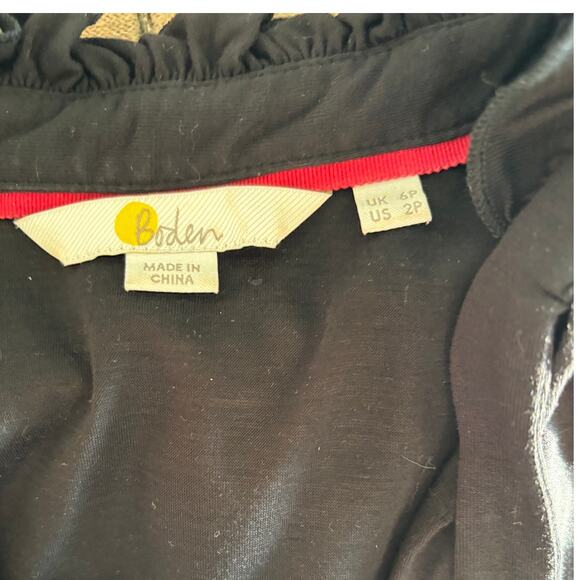 Boden Black Midi Dress Size 6 P - Picture 10 of 10